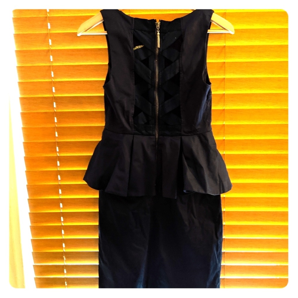 Alice + Olivia Peplum Navy Dress